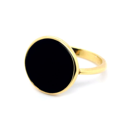 Ring vergoldet Onyx